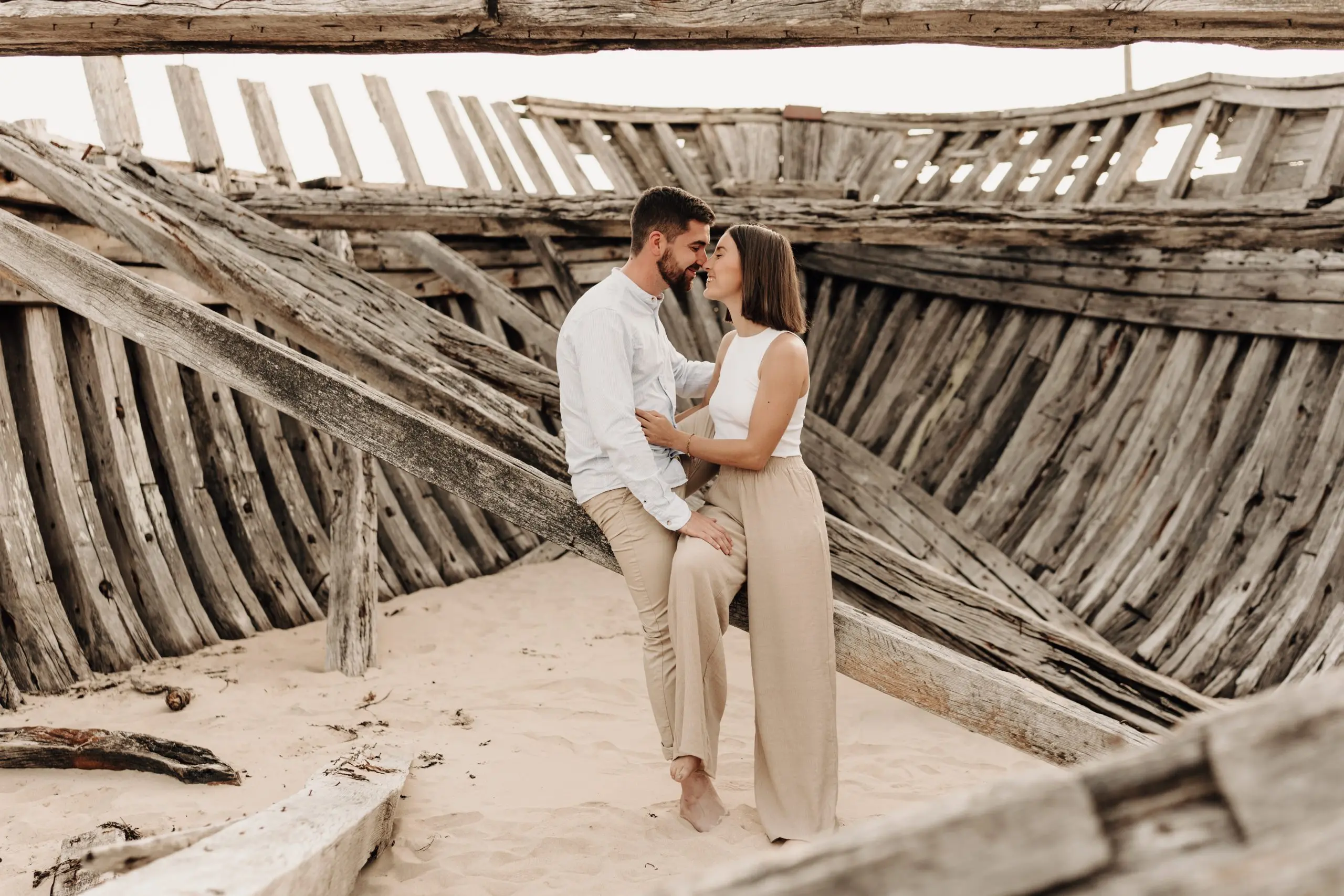 photographe couple vannes morbihan la roche bernard penestin sarzeau plage Mélanie Heuzé